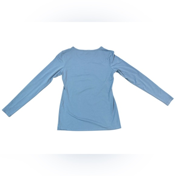 Peruvian Connection Layering Tee, Long Sleeve in Color Delphinium Size Medium - Picture 5 of 8